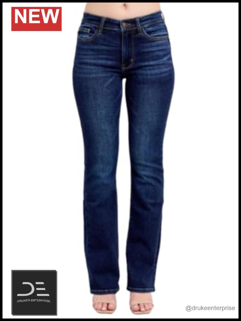 Mid Rise Bootcut Stretch Denim Jeans